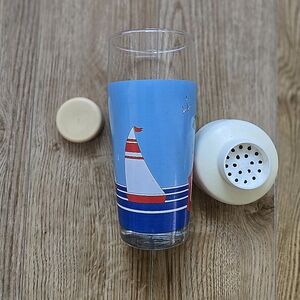 VINTAGE❤️ Cocktail Shaker Summer Sailing Theme